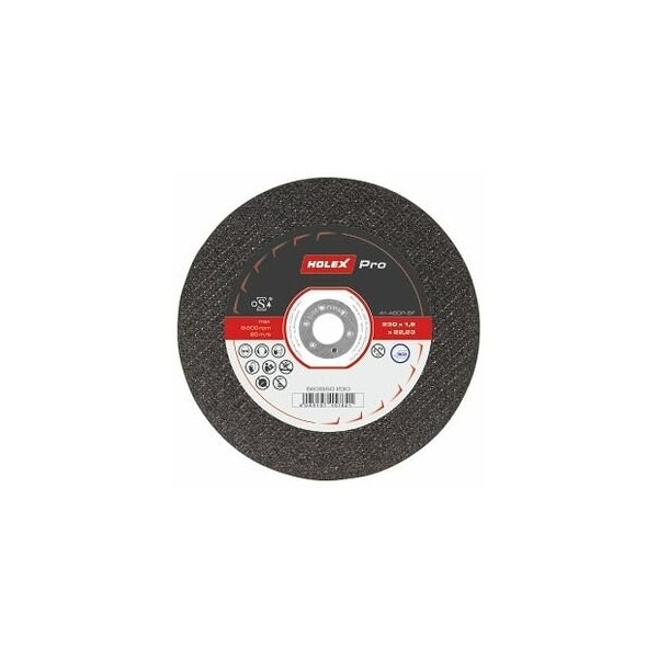 Holex Cutting disc, 230 mm Dia, 1.9 mm Thick, 22.23 mm Arbor Hole Size, Aluminum Oxide, Pro Series 563550 230 - main